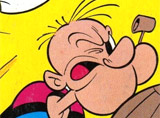 Popeye unable to breathe