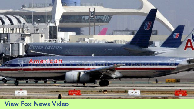 American and United Airlines Jets at Airport - Fox News Video Clip